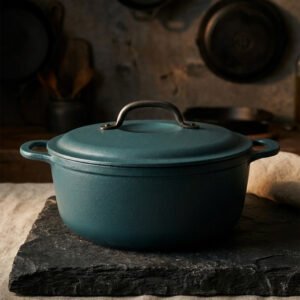 Enamel Soup Pot, 4 qt — Petrol
